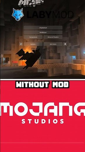 Minecraft: LabyMod Intro vs Without Mod #shorts