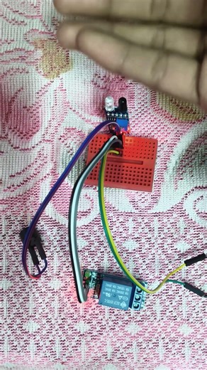 ir sensor 5 volt relay and buzzer project