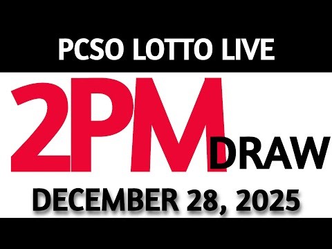 Lotto Result Today 2pm Draw December 28, 2025 Swertres Ez2 PCSO LIVE