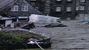 Vehicles washed away by Boscastle flood