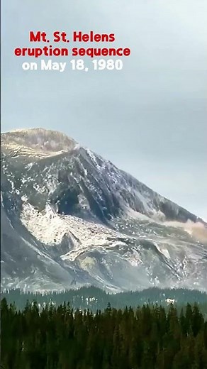 Mt St Helens eruption sequence, on May 18, 1980, #volcaniceruption, #volcano