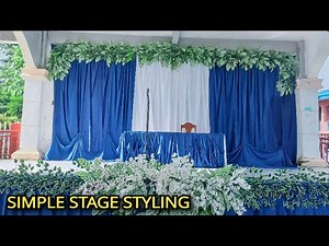 Simple Stage Decoration Ideas | Backdrop Decoration Simple Ideas