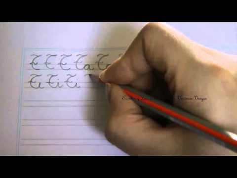 Caligrafía: Cómo escribir la letra t mayúscula con las vocales
