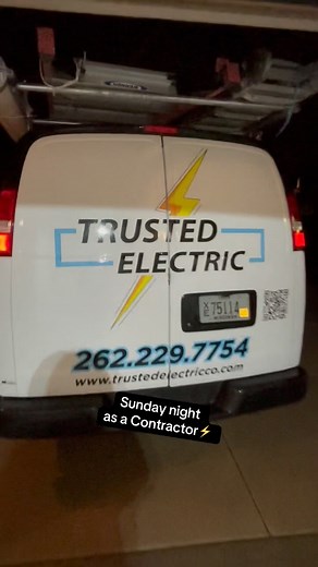 2.1K views · 242 reactions | Sunday nights as a 21 year old Master Electrician and Electrical Contractor. Put in the hours, so one day you don’t have to.落 Your losing money if your rig is not organized. Don’t pull into a customers driveway and have parts falling out when you open the door﫵. #electrician #fyp #contractor #work #trades #organized #milwaukee #dewalt #sparky #electrical | Trusted Electric | Facebook