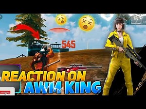 TECHNICAL KK REACTION ON AWM KING| FREE FIRE BATTLEGROUND