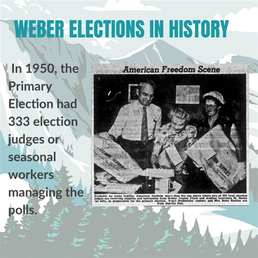 What were local elections like in Weber County, during the 1950s? #webercounty #localhistory #weberelections #utah #utahelections #electionsutah | Weber County Elections | Facebook