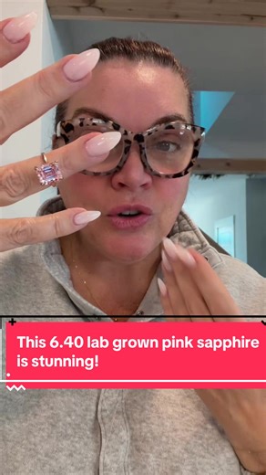 This 6.4 pink lab grown sapphire is so stunning in this classic setting! https://tlpauljewelrydesign.com #labgrowngemstone #pinksapphire #customjeweler #blingbling #coolgirlaesthetic