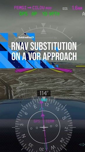 23K views · 220 reactions | RNAV substitution on a VOR approach. #ifr #ifrpilot #learntofly #studentpilot #aviation #instrumentflying | Boldmethod | Facebook