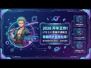 [ComfyUI]我靠！2026 开年王炸！LTX 2.0 登基开源新王，音画同步直接生成！