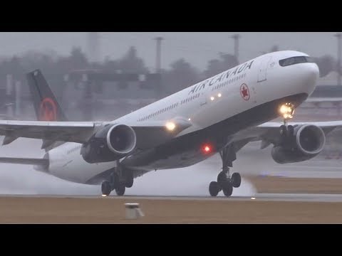 [FullHD] Air Canada Airbus A330-300 takeoff at Geneva/GVA/LSGG