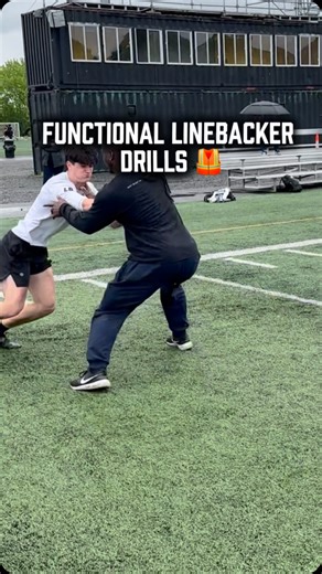 LBPA | Building Smart And Efficient Linebackers on Instagram: "Shuffle escapes  Moving towards more linebacker functional drills. Combining movements with any desired outcome  @linebacker_prototype"