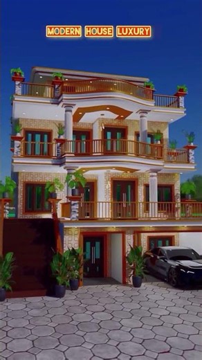 Beautiful Village House Design You Love 🏡 #Housedesign #elevation #frontelevation #architecture #3d