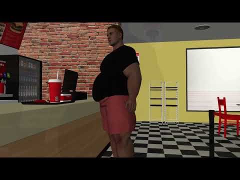 Fast Food Journal - Male Weight Gain Animation