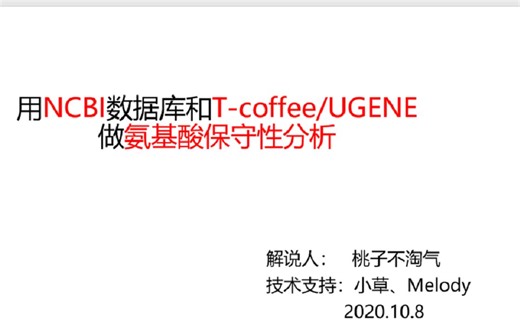 生信入门-- T-coffee/UGENE氨基酸保守性分析教程-洛朵2号-保守性分析-哔哩哔哩视频