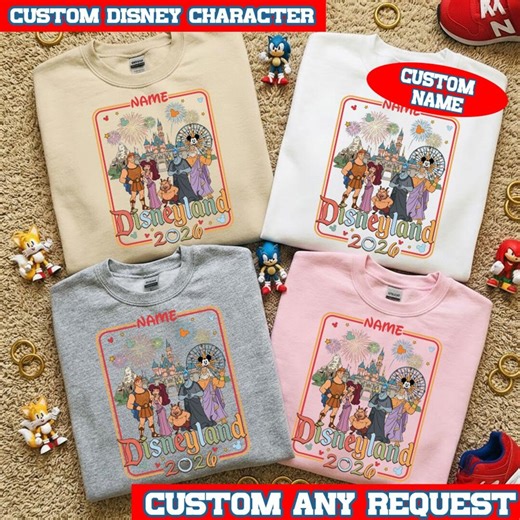 Custom Name Hercules Disney T Shirt, Disneyland 2026 Shirt, Megara Hades Fan Gift, Disney Character Shirt, Disney Trip 2026 Shirt, - Etsy