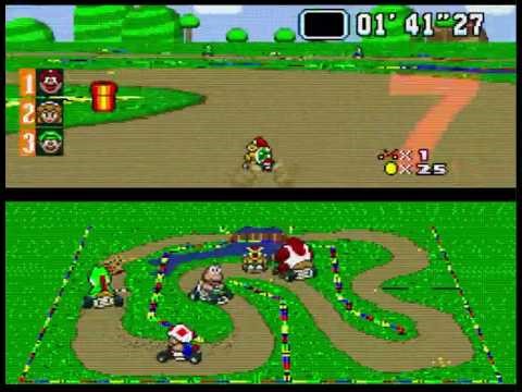 Super Mario Kart (SNES) 150cc gameplay *Japanese version*