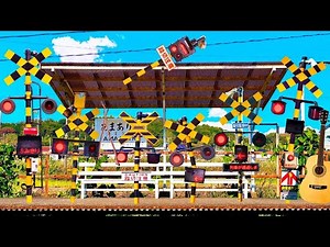 Japanese Railroad Crossing (踏切) Animation | Realistic Train Sounds #RailroadFimikiriTv #12