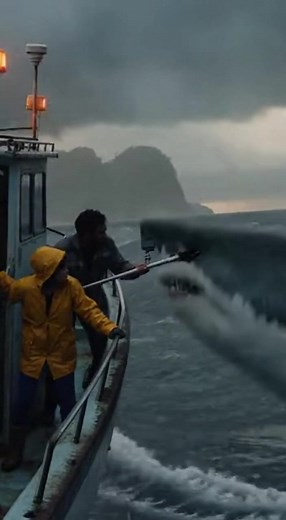 🌊⚡ The Beast Returns — A Shark Attack in the Heart of the Storm ⚡🦈 In the middle of a raging storm tearing the ocean apart, a small fishermen’s boat fought desperately against towering waves. The crew thought the danger was above the surface… but the real threat was rising from the deep. A massive shark circled beneath them, its shadow slicing through the dark water like a warning. Lightning cracked across the sky—then the sea exploded as the predator launched its attack. A moment of pure chao