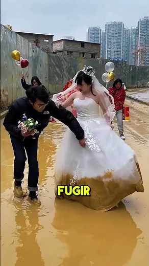 Ela sujou o vestido de casamento na lama! 😱❤️