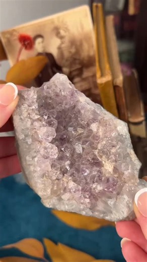 One mineral, two masterpieces. 💎 Both amethyst and rock crystal are forms of silicon dioxide — nature’s way of showing that chemistry can sparkle. . . Video by Kelsey . . #jewelryeducation #jewelryfun #jewelryreels #amethystjewelry #rockcrystaljewelry #jotd #amethyst #rockcrystaljewelry #poolsoflight #amethystquartz | Trademark Antiques