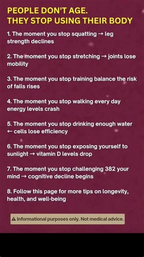 You Don't Get Old, You Just Stop Moving