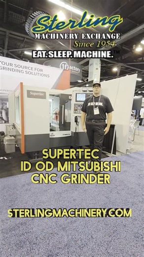 Supertec EGM-80CNC | High-Precision ID/OD Grinder at WESTEC 2025 Compact power for complex parts — the Supertec EGM-80CNC stole the spotlight at WESTEC 2025. Designed for precision ID/OD grinding on faces and conical surfaces, this machine delivers unmatched performance in a small footprint. With spindle speeds from 8,000 to 50,000 RPM, precision linear ways on all axes, and the Mitsubishi M80 control with i-Grind, the EGM-80CNC achieves both speed and accuracy. Ideal for aerospace, automotive, 