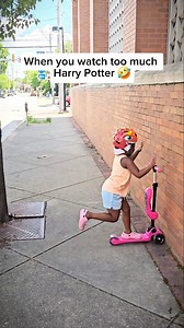 89K views · 4.5K reactions | When you watch too much Harry Potter....藍 #harrypotter #sillygirl #family #funny #scooter #crash | The Schoeller Family | Facebook
