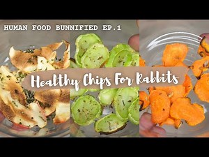 DIY HEALTHY VEGGIE CHIPS FOR RABBITS | Healthy Rabbit Treats | Human Food Bunnified Episode 1
