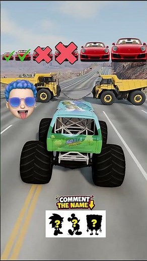Big & Small Cars vs Chain Trap 🔗🚗 #beamngdrive
