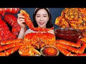 ASMR Mukbang | Seafood Boil, Lobster, King Crab, Shrimp, Deshelled Crab, and More
