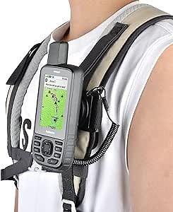 iGuerburn Backpack Tether for Garmin Handheld GPS inReach/eTrex/Rino/Alpha/Oregon/GPSMAP Series - Garmin Spine Mount Adapter with Safety Cord