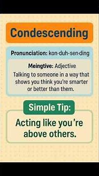 How to use Condescending in a Sentence? #english #learnenglish #englishgrammar #ielts
