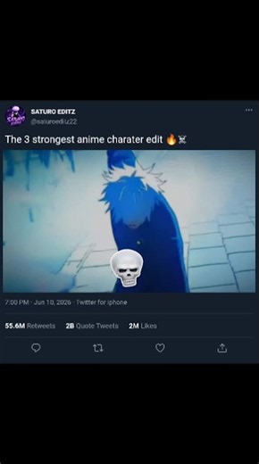 The 3 strongest anime charater edit 🔥☠️ #anime #animeedit #gojo #saturo #jujutsukaisen #sukuna #fyp🥶