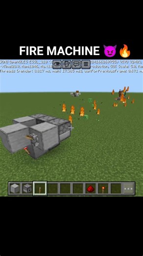 One click = fire rain 🔥 in Minecraft 😎 #minecraft #gaming