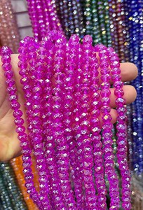 8mm Flat Crystal Glass Beads – DIY Jewelry Making Supplies for Bracelets & Necklaces, Smooth Shiny Craft Beads - Etsy