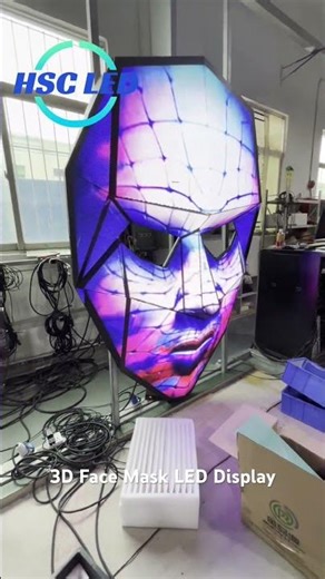 3D Face Mask LED Display #hscled #hscleddisplay #ledscreensupplier #leddisplaysupplier #ledwall