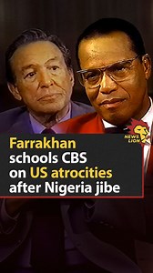 Reasons why the US can’t morally judge others – in 120 seconds. Louis Farrakhan hits back at this CBS host for calling Nigeria the “world’s most corrupt country”. #Nigeria #Farrakhan #colonialism #imperialism #AfricaWakeUp #Nigerians #MikeWallace #LouisFarrakhan #neocolonialism #liberation #AfricaRise #Panafricanism #politics | Newslion