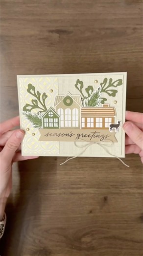 Welcome Noel Bundle Christmas Card | Stampin' Up! Christmas Village Card Idea
