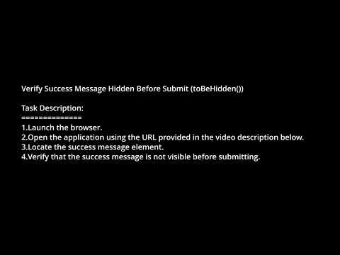 Task7: Playwright Assertions Tasks