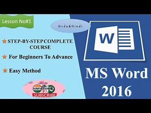 #1 How to open new document in microsoft word 2016 | IndoPak Techtalk