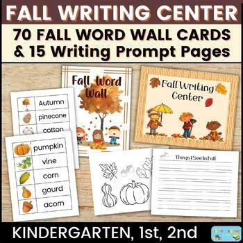 Fall Activities, Fall Literacy Center, Thematic Word Wall, Fall Writing Prompts
