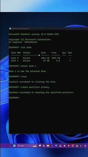 Format Hard Disk Completely Including All the Partition in Windows Using CMD #shorts #windows #cmd