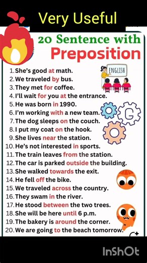 Use of prepostitions #prepostion #easyenglisheveryday #englishgrammar #education #englishlanguage