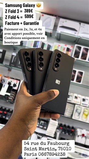 54 rue du Faubourg Saint Martin, 75010 Paris 0667894238 #france🇫🇷 #paris #iledefrance #cotedivoire🇨🇮225 #mondeentier🌍 #viralvideos #newtrend #soldes #moinscher #phone #samsung #zfold4