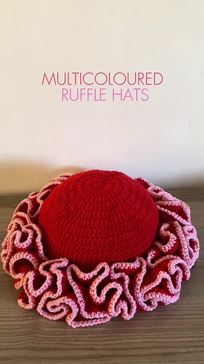 Colorful Ruffle Hats for Fashionable Outfits