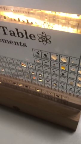 Generic Periodic Table with Real Elements Inside Acrylic Science Periodic Table with Elements Samples 6x4.5x0.8 inch