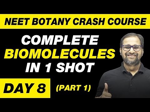BIOMOLECULES in 1 Shot (Part 1) - All Theory, Tricks & PYQs | Class 11 | NEET
