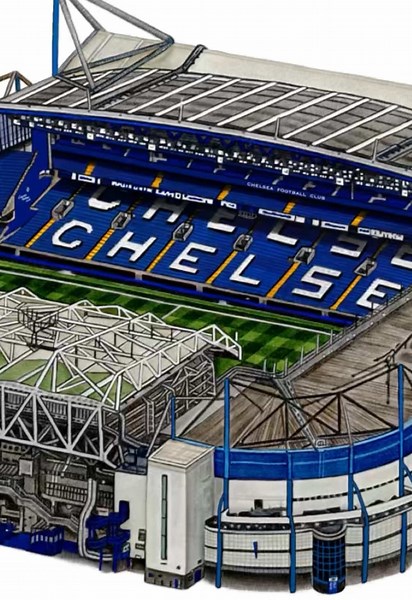 Stamford Bridge Drawing Process: Step by Step