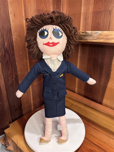 Vintage 70's Flight Attendant Cloth Doll Handmade by Jmax of Chicago -23" Tall - Etsy UK