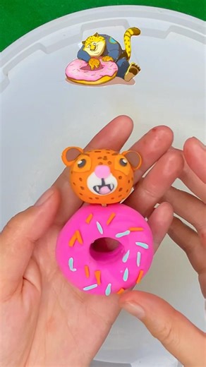 Zootopia2 Donut Tiger Transformation🍩 #clay #diy #satisfying #zootopia #zootopia2 #shortsvideo